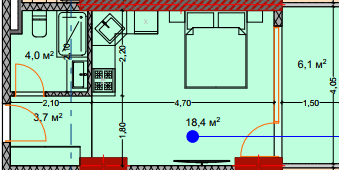 studio, 32.7 m², 2 floor in "Lagoon Resort"
