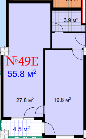 1-комнатная квартира, 60.3 м², 16 этаж в ЖК "Mardi City Center"