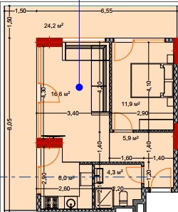 2-комнатная квартира, 72.4 м², 4 этаж в ЖК "Lagoon Resort"
