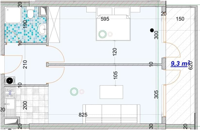 1-комнатная квартира, 59.8 м², 36 этаж в ЖК "Black Sea Tower"
