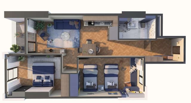 2-bedroom apartment, 67.65 m², 16 floor in "STATUS HOUSE"