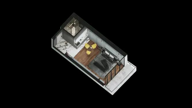 Студия, 38.9 м², 16 этаж в ЖК "Panorama"