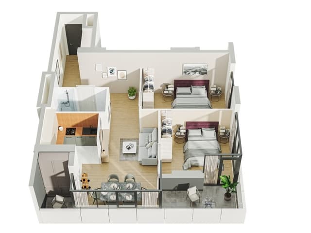 3-bedroom apartment, 79.2 m², 23 floor in "Arcon Batumi Residence"