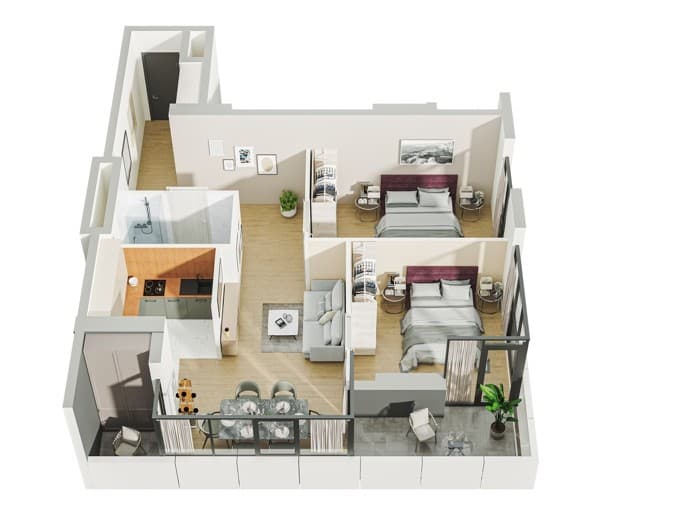 3-bedroom apartment, 79.2 m², 22 floor, Arcon Batumi Residence in Batumi