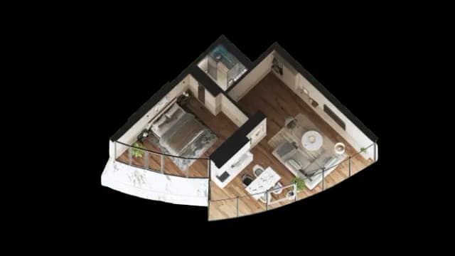 1-комнатная квартира, 60.2 м², 12 этаж в ЖК "Panorama"