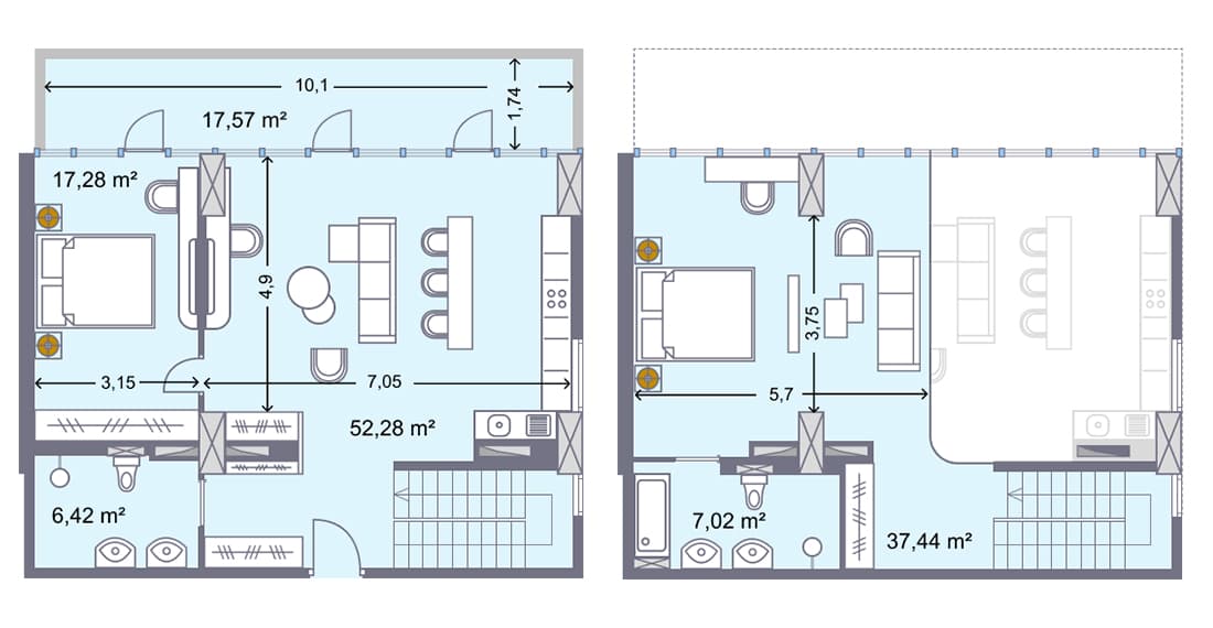 Квартира, 151.8 м², 10 этаж в ЖК "Wyndham Grand Aqua"