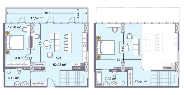 apartment, 151.8 m², 10 floor in "Wyndham Grand Aqua"