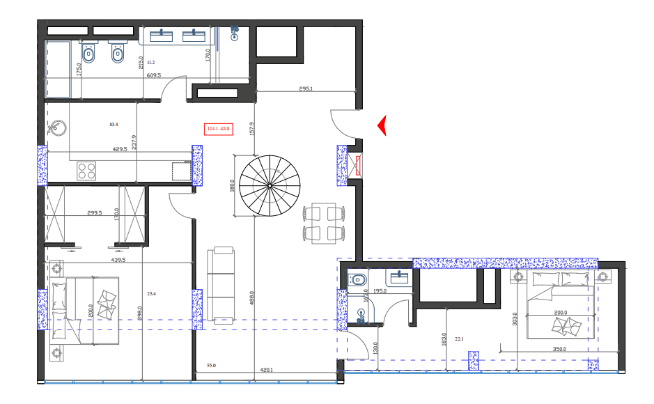 2-комнатная квартира, 124.1 м², 18 этаж в ЖК "Marina Club"