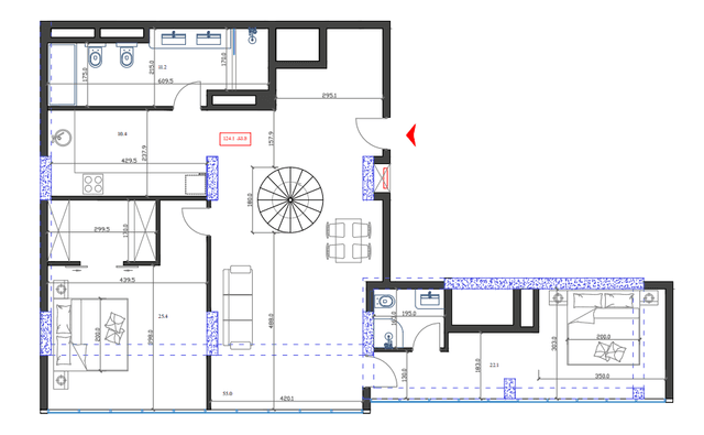 2-bedroom apartment, 124.1 m², 18 floor in "Marina Club"