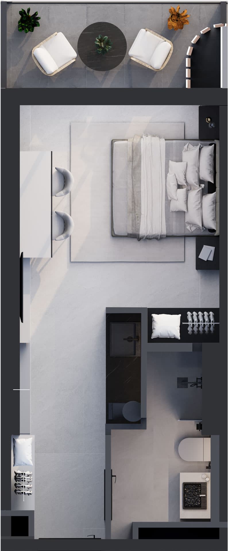 1-bedroom apartment, 33.7 m², 16 floor, Montemar in Batumi