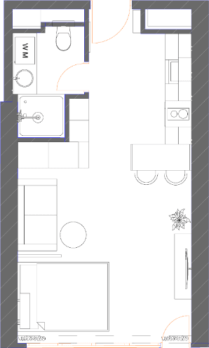 studio, 33.33 m², 34 floor in "7th Heaven Residence"