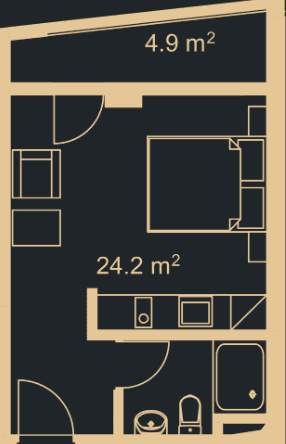 3-комнатная квартира, 106.8 м², 15 этаж в ЖК "Green Side Gonio"