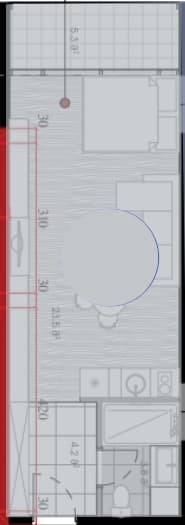 Студия, 37.6 м², 13 этаж в ЖК "Novotel Living"