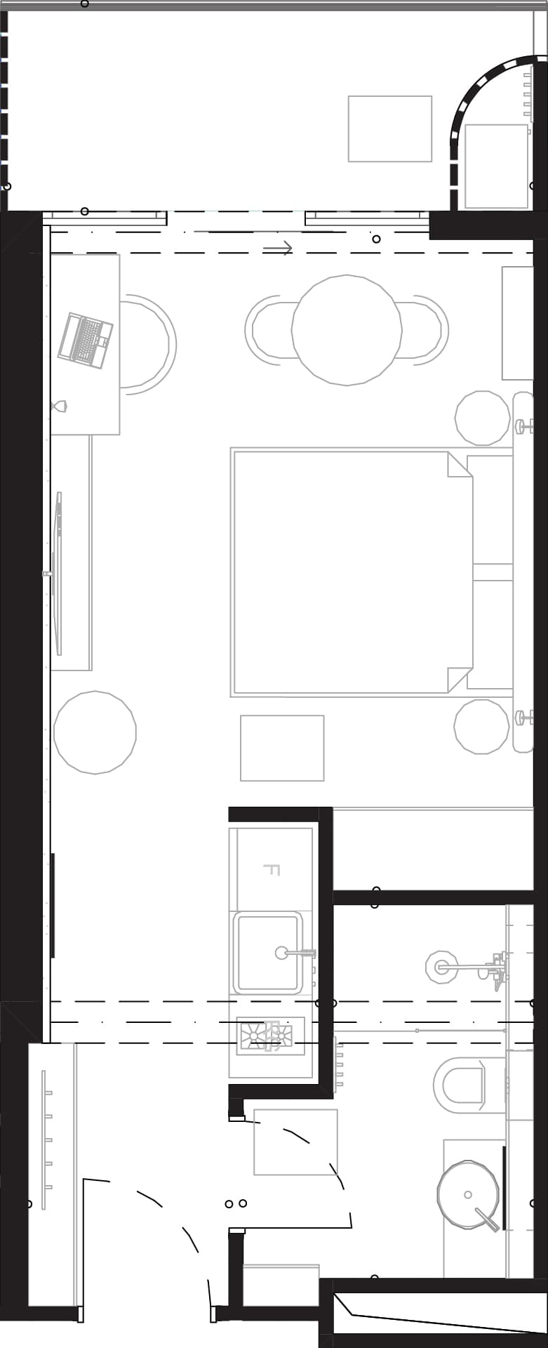 1-комнатная квартира, 34.2 м², 15 этаж в ЖК "Montemar"