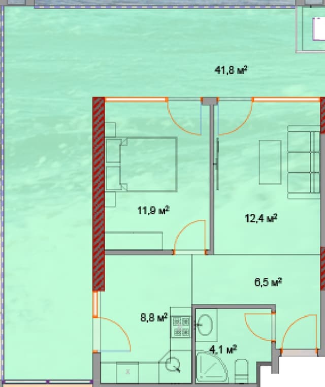 1-комнатная квартира, 87.5 м², 8 этаж в ЖК "Horizon Grand Residence"