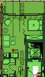 Студия, 41.29 м², 7 этаж в ЖК "Park Tower"