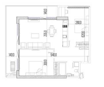 3-комнатная квартира, 83.3 м², 19 этаж в ЖК "Intourist Residence"