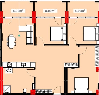2-bedroom apartment, 137.4 m², 2 floor in "Lemon Garden"