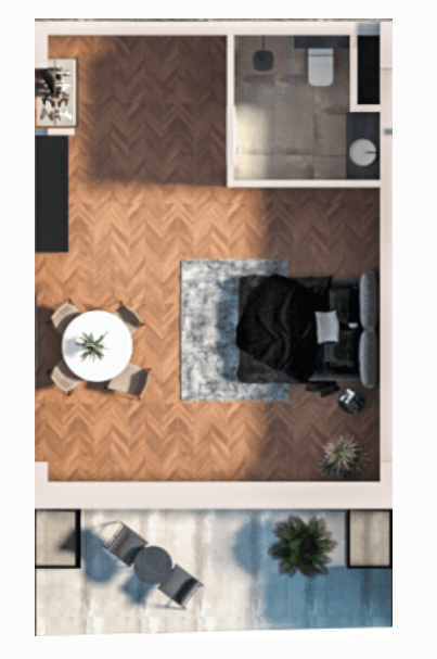 Студия, 48.3 м², 14 этаж в ЖК "Boulevard Point"